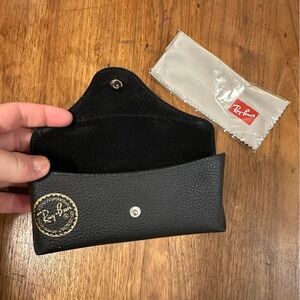 Ray Ban glasses case and unused glasses cloth Ray ban branded